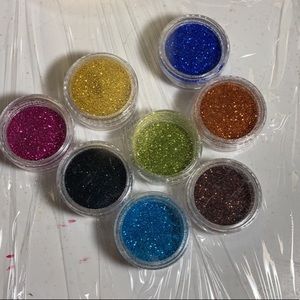 Glitter that comes in a variety of colors.